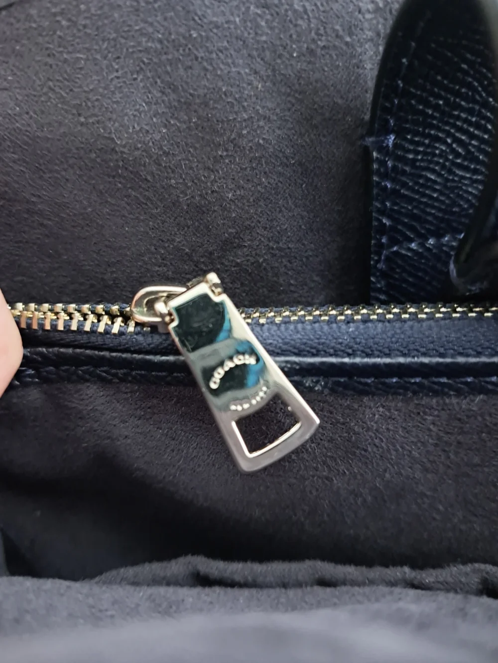 Coach‎ Margot Carryall Light Blue and Black Leather Satchel with Tag